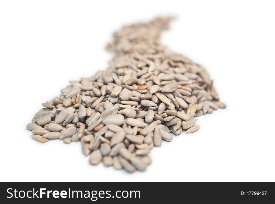 Sunflower Seeds isolated on white