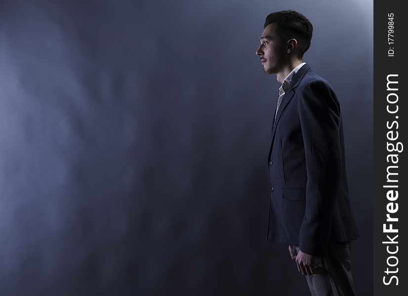 Young attractive man in suit on white background. Young attractive man in suit on white background