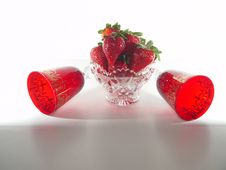 Strawberries In Crystal Bowl Stock Images Strawberries In Crystal Bowl Stock Images