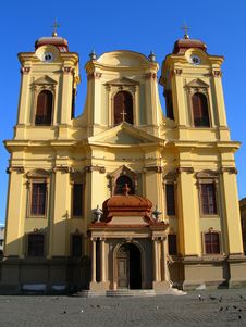Front View Of Catholic Church Against Blue Sky Stock Image Front View Of Catholic Church Against Blue Sky Stock Image