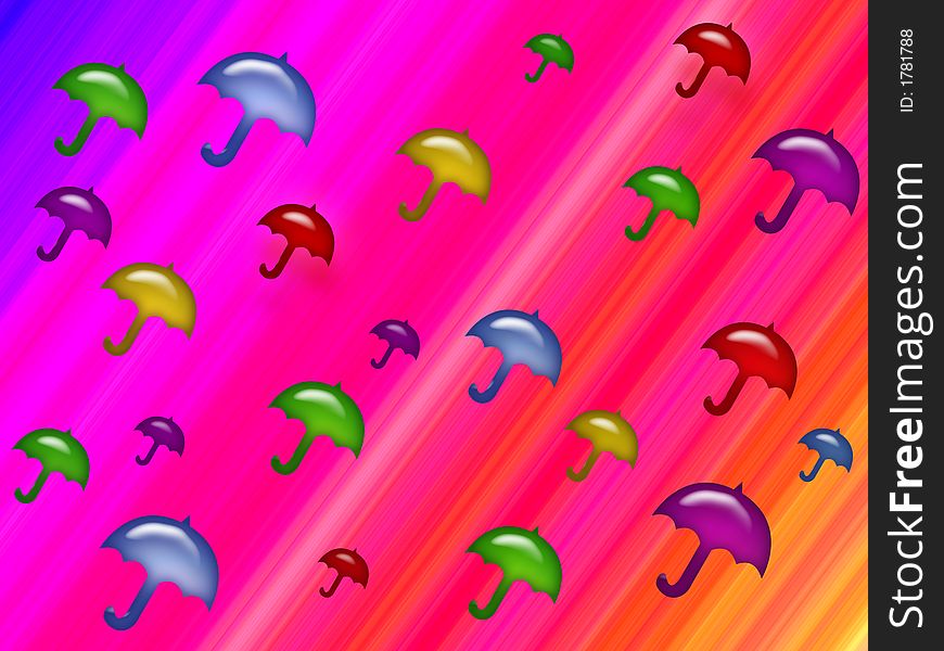 Rainbow Umbrella Shower