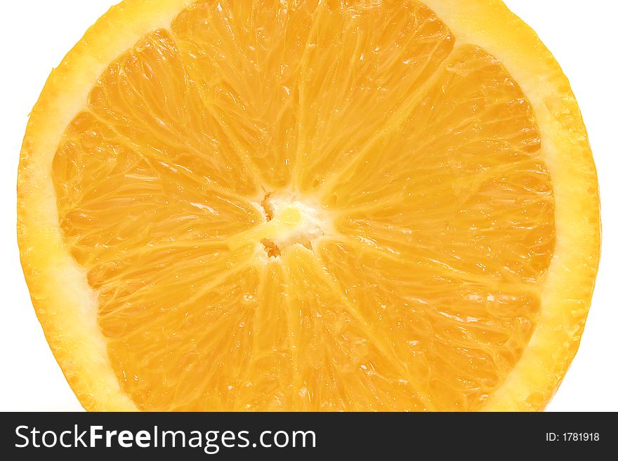 Single Orange Cut Upclose