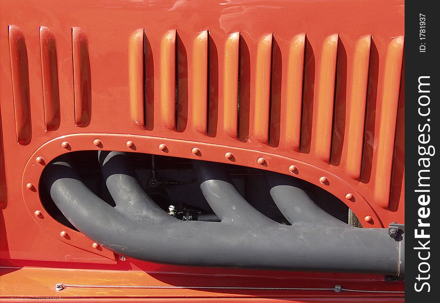 Exhaust Pipes On Race Car