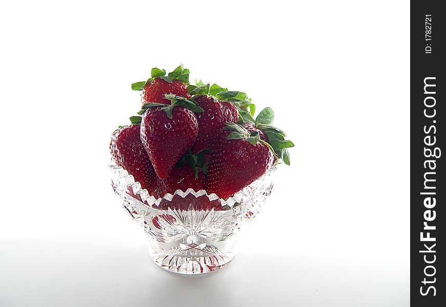 Strawberries In Crystal Bowl