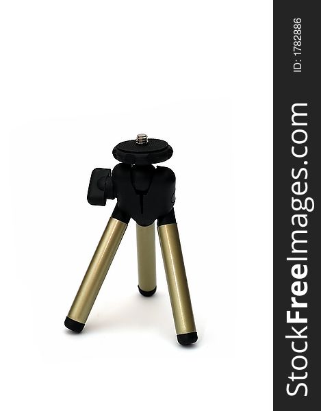 A Camera Tripod isolated against a white background