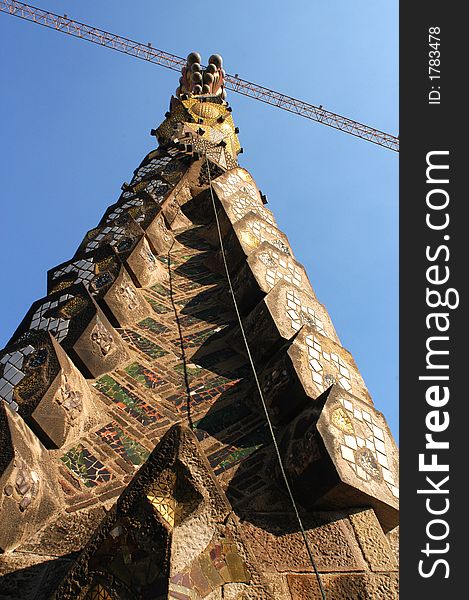 The detail of Sagrada Familia church in Barcelona. The detail of Sagrada Familia church in Barcelona