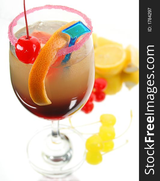 Drink Decorated Different Fruits