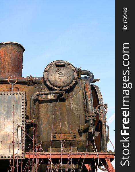Derelict Steam Engine awaiting restoration at UK Preservation Railway