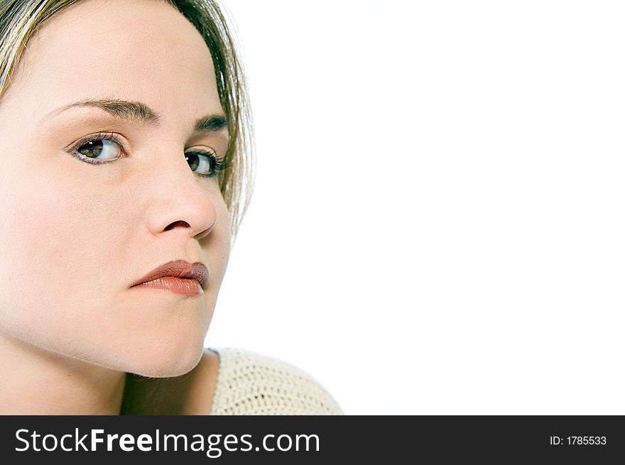 A model portrait in the studio. A model portrait in the studio