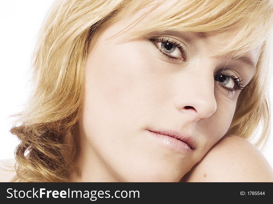 A model portrait in the studio. A model portrait in the studio