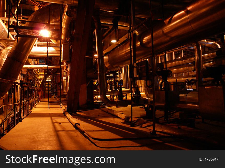 Inside of electrical power plant