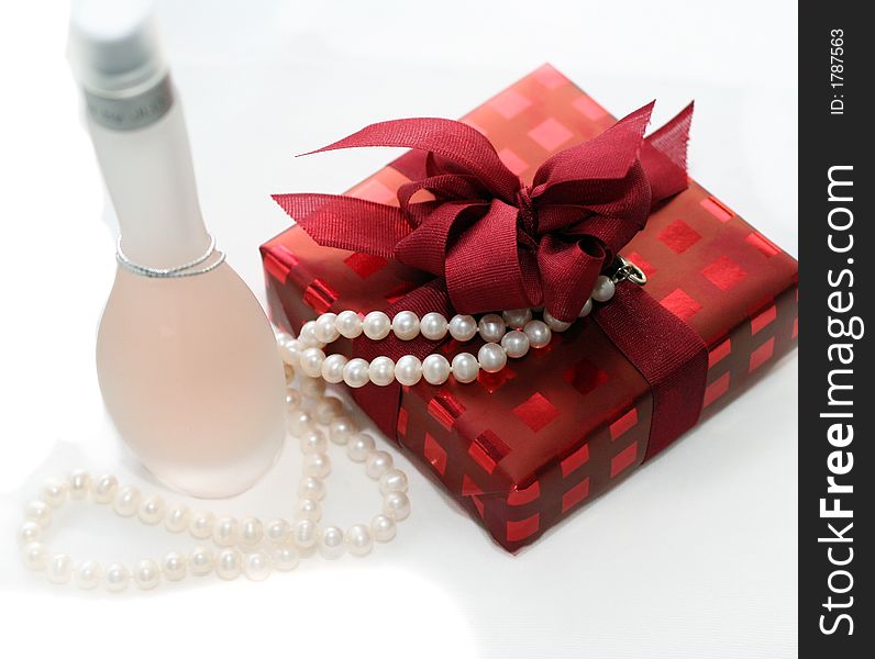 Woman Elegants Gifts Over White