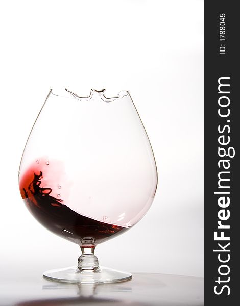 Red Wine Swirling In Decanter