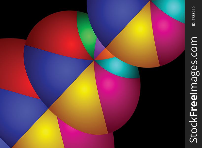 Abstract fractal image resembling several bouncing balls. Abstract fractal image resembling several bouncing balls
