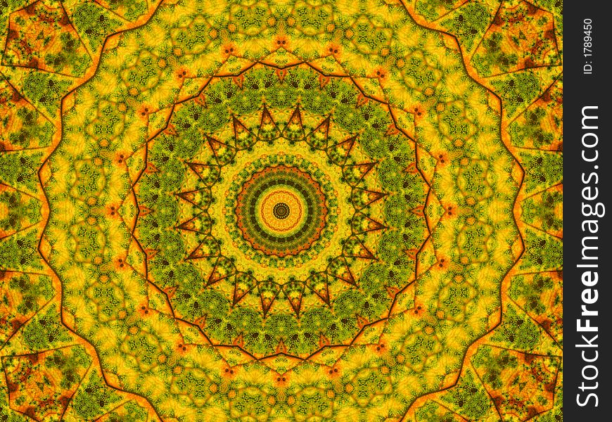 Kaleidoscope concentric abstract pattern background