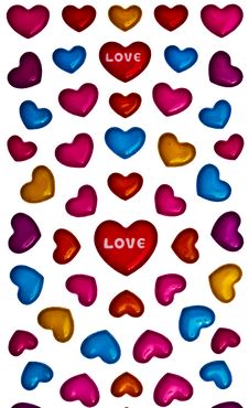 Colorful Heart Shape Isolated On White Background Royalty Free Stock Photography