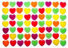 Heart Shape Colorful Jelly Coated With Sugar Stock Photos Heart Shape Colorful Jelly Coated With Sugar Stock Photos