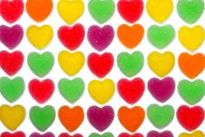 Heart Shape Colorful Jelly Coated With Sugar Royalty Free Stock Image Heart Shape Colorful Jelly Coated With Sugar Royalty Free Stock Image