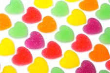 Heart Shape Colorful Jelly Coated With Sugar Royalty Free Stock Image Heart Shape Colorful Jelly Coated With Sugar Royalty Free Stock Image