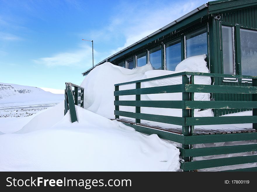 Pile of snow on Langjokull glacier in Iceland. Pile of snow on Langjokull glacier in Iceland