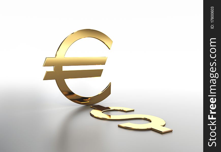Sign Of Euro And Dollar
