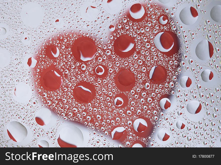 Heart Shaped Drops Background