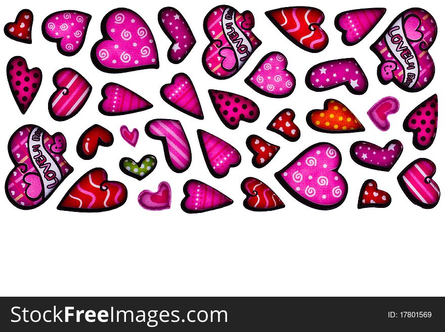 Colorful heart shape isolated on white background