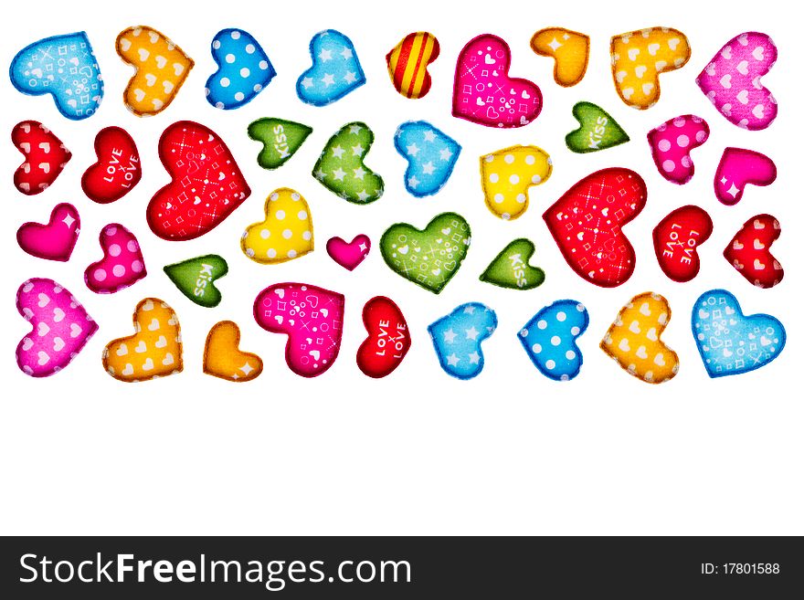 Colorful Heart Shape Isolated On White Background