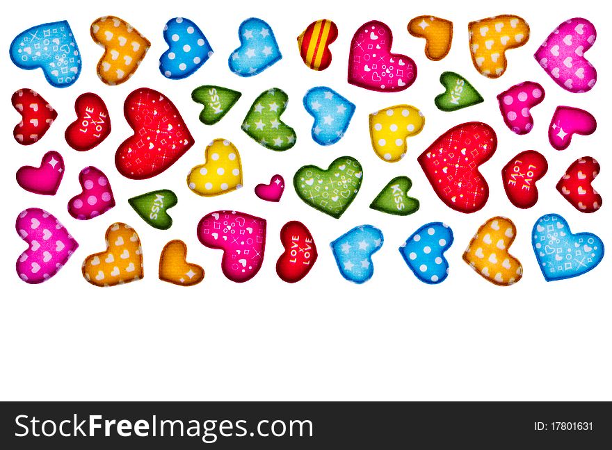 Colorful Heart Shape Isolated On White Background