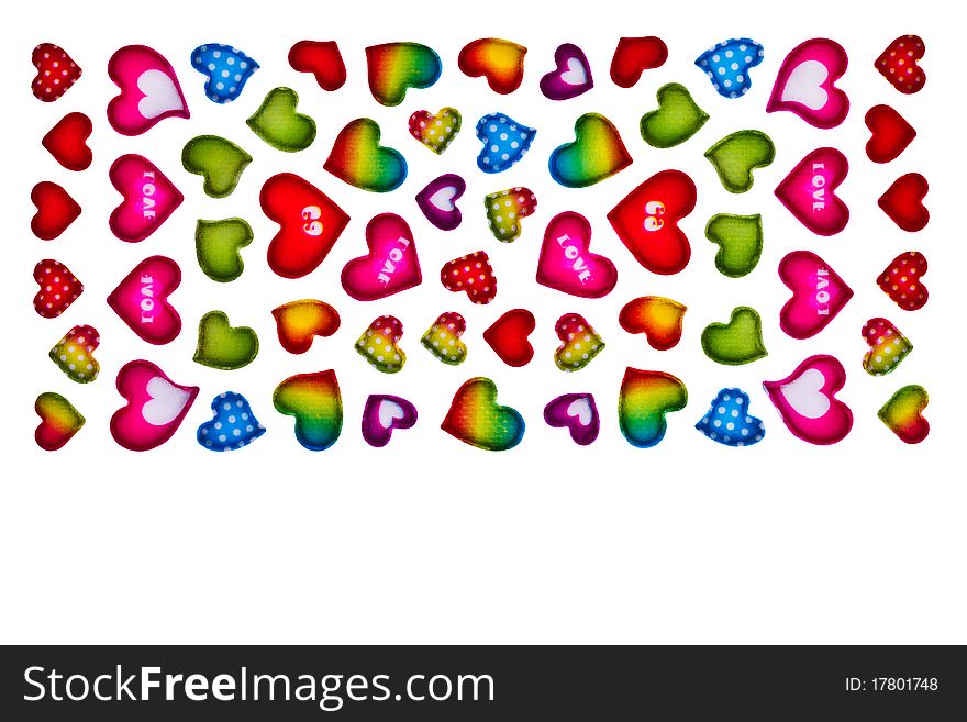 Colorful Heart Shape Isolated On White Background