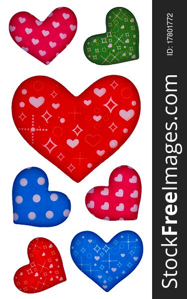 Colorful heart shape isolated on white background