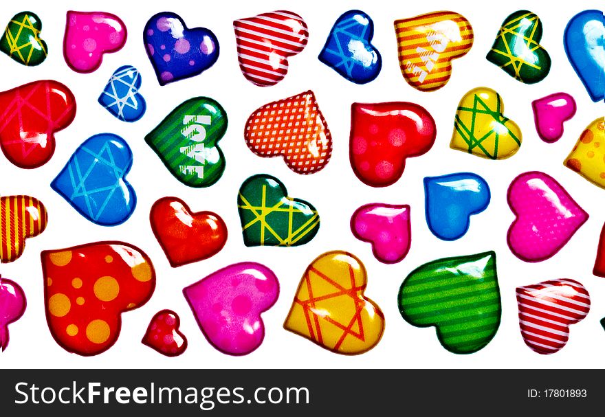 Colorful heart shape isolated on white background