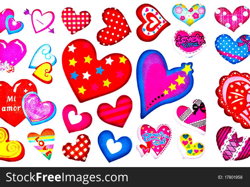 Heart shape on white background. Heart shape on white background