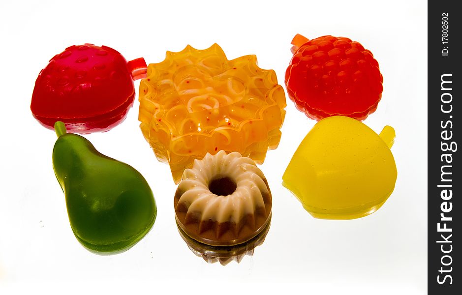 Figure Soap in the form of cake, berries and fruits