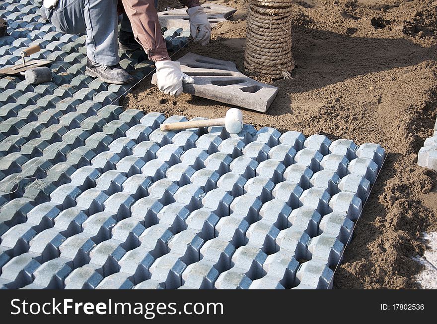 Under construction, municipal workers ,construction site. Under construction, municipal workers ,construction site