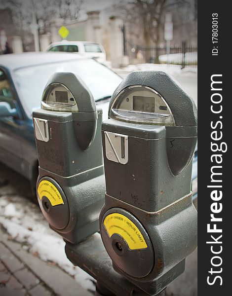 Parking meter in boston area