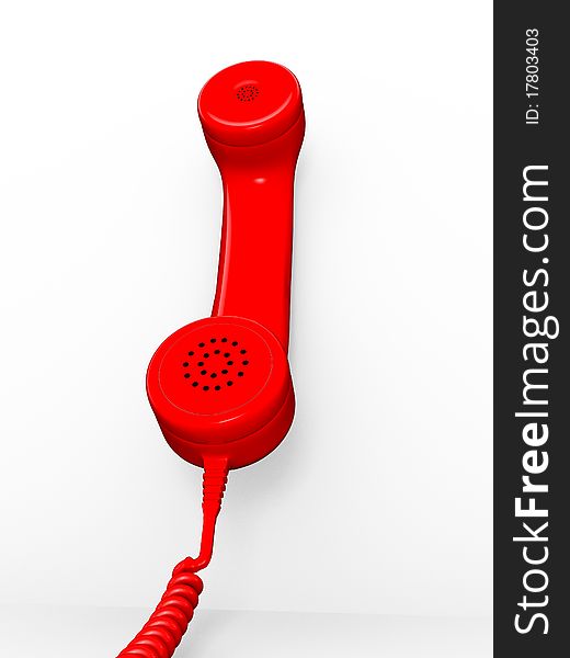 3D Big red Telephon for your communication. 3D Big red Telephon for your communication