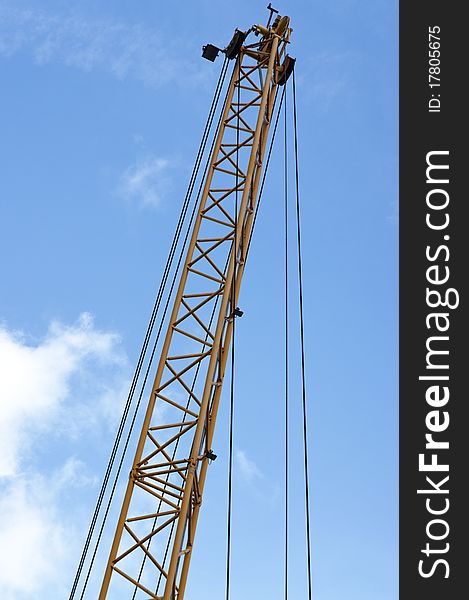 Crane in the harbour of marina di carrara italy