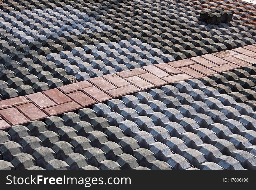 New brick laying,construction site