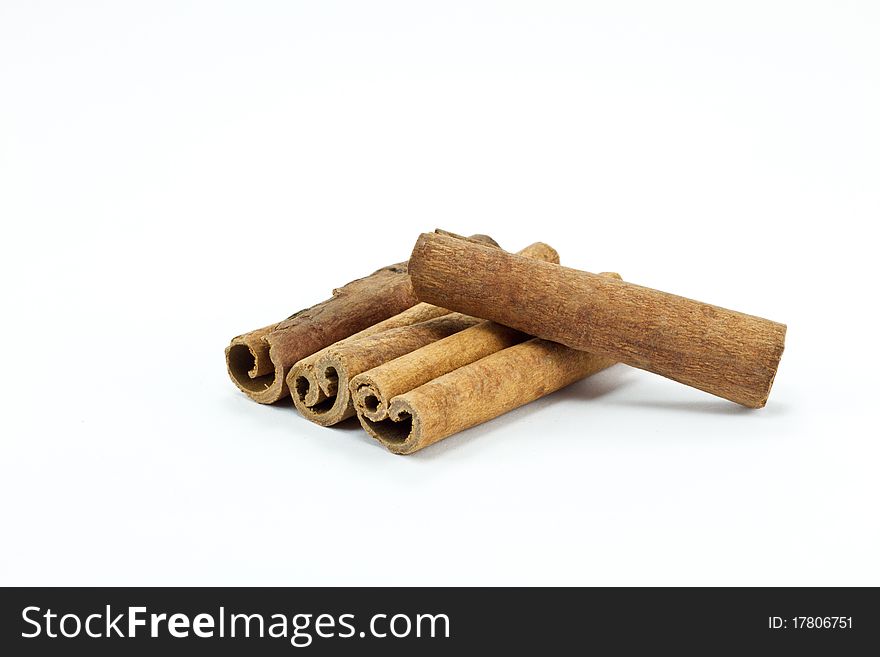 Cinnamon Sticks Isolated on White