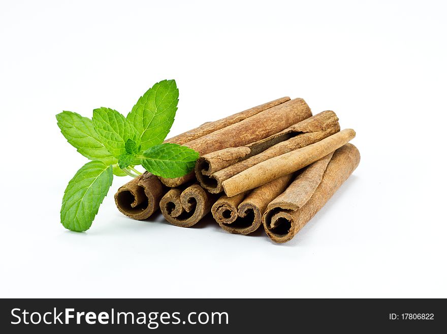 Cinnamon Sticks Isolated on White