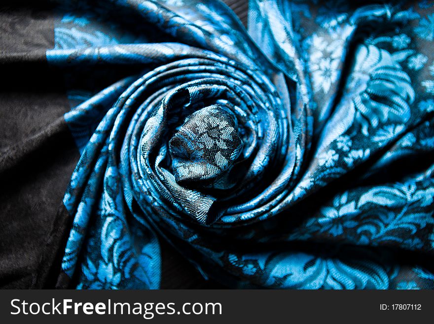 Twisted Blue Cashmere Scarf