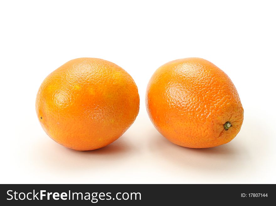 Close up of orange with white background