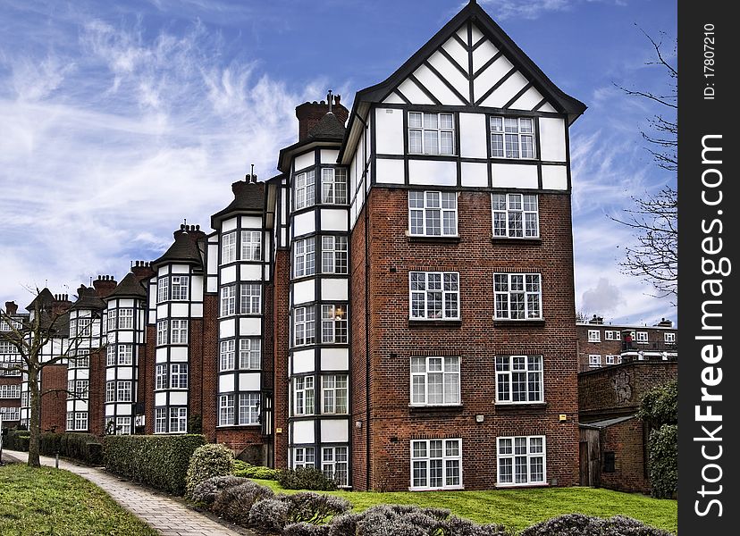 Tudor Houses near Golders Green in London