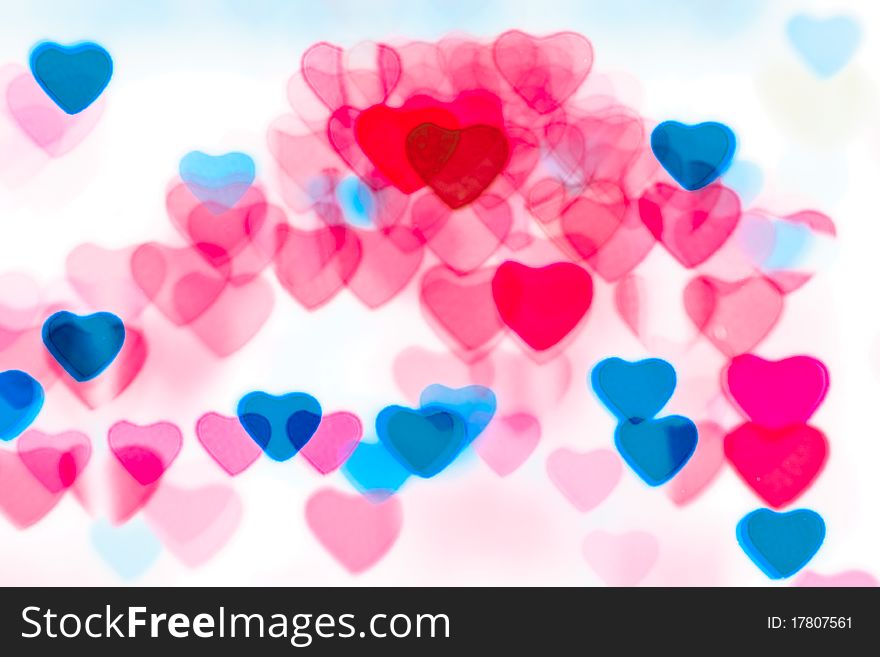 Colorful Heart Shape Background