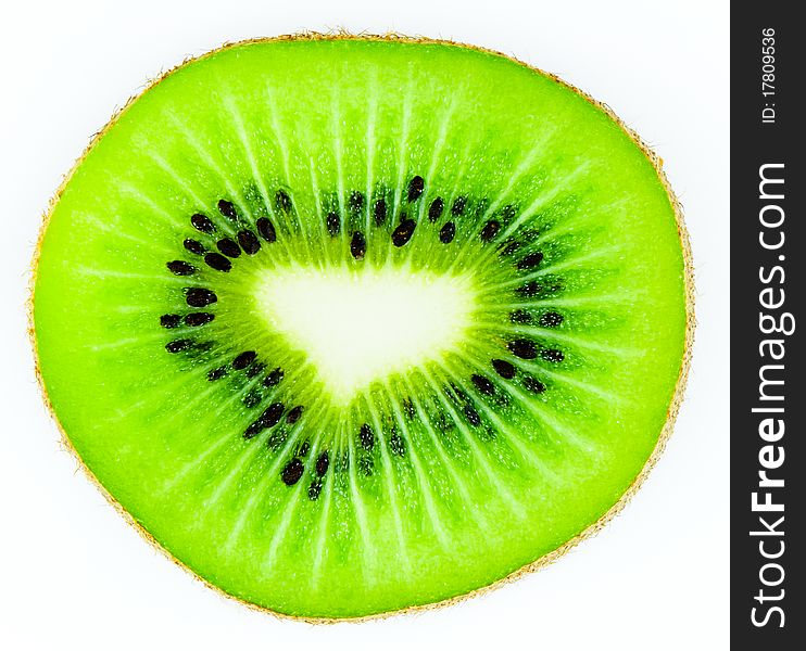Kiwi slices isolate on white background