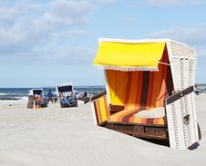 Beach-chair At The Ocean - Summer Royalty Free Stock Photos