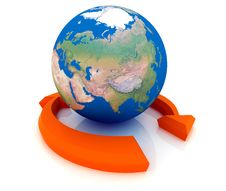 Earth With Arrows Royalty Free Stock Image Earth With Arrows Royalty Free Stock Image