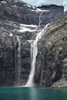 Alaska Glacier And Waterfall Stock Images Alaska Glacier And Waterfall Stock Images