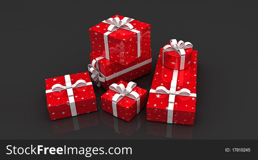 A render of 500 giftbox. A render of 500 giftbox